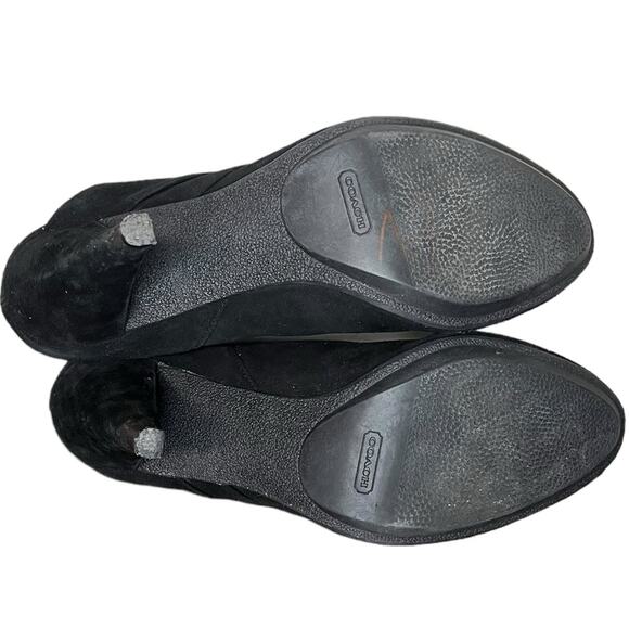 COACH Astrid Black Soft Suede High Heel Ankle Bootie Women’s Size 9 - Picture 12 of 12